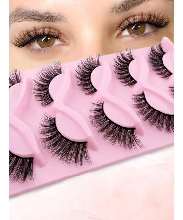 Shop Cat-Eye Wispy Eyelashes - 18mm Faux Mink Fox Eye Angel Wing Lashes (5 Pairs) | Natural Look & International Shipping - Buy Online on GoSupps.com