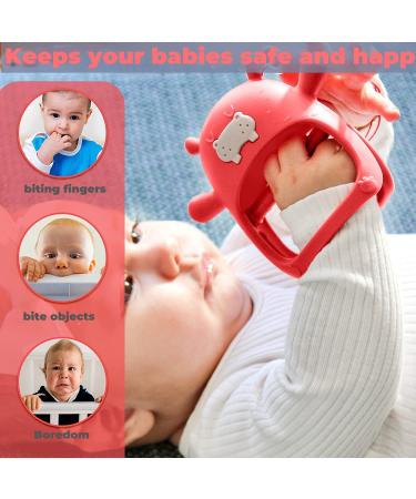 Buy Hippo Never Drop Silicone Baby Teeth Toys | Chewing Toys for 0-12 Months | Suction Pacifier & Car Seat Toy (Red) - International Shipping Available - Buy Online on GoSupps.com
