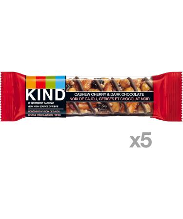 KIND Fruit & Nut Cherry Cashew & Dark Chocolate Gluten Free Low Sugar 1.4 Ounce 5 Count - Buy Online on GoSupps.com