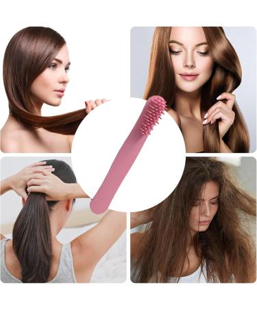 Buy Generic Silicone Massage Comb with Long Handle | Scalp Massage Comb for All Hair Types - Soft Silicone Ridge | Perfect for Men Women Teens & Girls - Rose Color - Buy Online on GoSupps.com