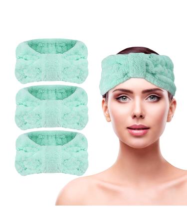 Microfiber Facial Spa Headband 3-Pack for Women & Girls - Elastic, Comfortable Head Wrap for Makeup, Skincare, and Shower - JINS-Hung - Buy Online on GoSupps.com