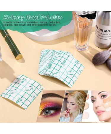 Kaikso-in 100 Disposable Makeup Hand Palette Stickers - Waterproof PU Transparent Cosmetic Mixing Pallets for Eyeshadow Creams & Powders (5x5cm) - Buy Online on GoSupps.com