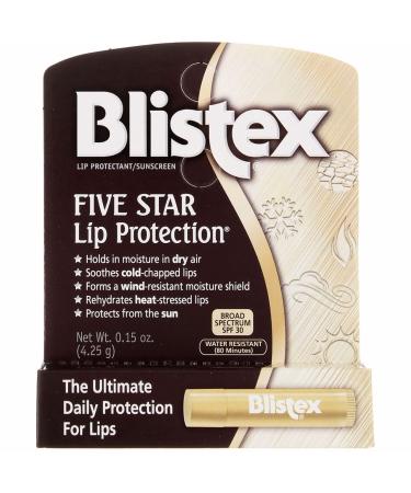 Blistex Five Star Lip Protection SPF 30 0.15 oz (Pack of 12)