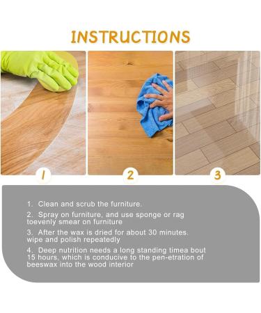 Beeswax Furniture Polish Wood Seasoning Beewax for Furniture Floor Beeswax Wood Polish Beeswax Spray for Wood 2pcs - Buy Online on GoSupps.com