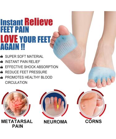 Metatarsal Pads (6 PCS) | New Material | Soft Gel for Diabetic Feet & Forefoot Pain | Breathable | For Men and Women | Blue - Buy Online on GoSupps.com
