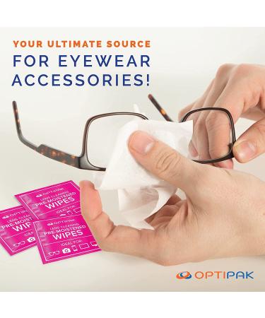OPTIPAK Pre-Moistened Wipes - Glasses and Lens Cleaner (60 Count) - Individually Wrapped Disposable Wipes for Eyeglass, Phone, Camera, and Sensitive Surfaces - Buy Online on GoSupps.com