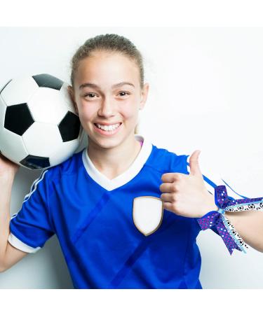 Juexica Soccer Hair Bows 16-Piece Set - Sparkly Accessories for Girls and Women Players - Elastic Scrunchies for Ponytails - Blue - Buy Online on GoSupps.com