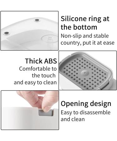 3 Dish Soap Dispenser Soap Dispensing with Sponge Holder for Kitchen Space Saving 2 in 1 Kitchen Accessories for Sponge Wipes Brushes Dishwashing Balls Rags 3 Pcs White - Buy Online on GoSupps.com
