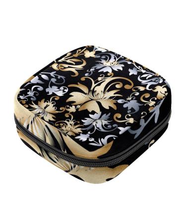 Damast napkin storage bag 3D-Damast flowers leaves menstrual cup portable women's bandages storage bags female menstruation first period bag