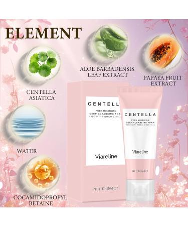 Ourdort Centella Asiatica Facial Cleanser for Face 114 g Cleansing Milk Pore Cleanser for Deep Cleansing and Hydration Washing Cream Soothing Facial Cleansing for All Skin Types Pink - Buy Online on GoSupps.com