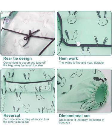 DiscoBall Long Sleeve Baby Bibs | Waterproof Feeding Apron with Silicone Pocket | Unisex Dribble Bib for Infant/Toddler 6M-3Yrs - Green - Buy Online on GoSupps.com