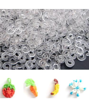 100 Pcs Clean S Clip Connectors Rubber Refills for Loom Rubber Band Bracelet Making - Buy Online on GoSupps.com