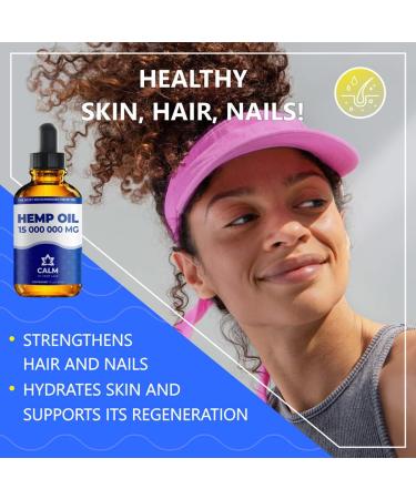 Organic Hemp Oil 15,000,000mg - Natural Drops - Vitamins B, C, E & Omega 3, 6, 9 - Buy Online on GoSupps.com