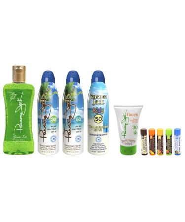Panama Jack Family Fun Sunscreen Pack - Water Resistant Moisturizing Aloe Vera Mango - 10 Count - Buy Online on GoSupps.com