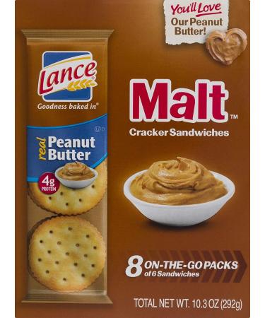 Lance Malt Crackers with Real Peanut Butter - 24 Individual Packs (3 Boxes) - Buy Online on GoSupps.com