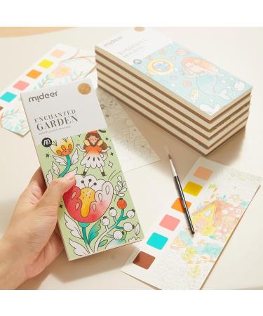 MiDeer Pocket Magic Water Coloring Book Water Colouring Book for Children Watercolouring Sets for Kids Ages 4-8 Water Colouring Painting Books with Brush (3 Pack) 3 Pcs (Fairy Tale Forest Garden) - Buy Online on GoSupps.com