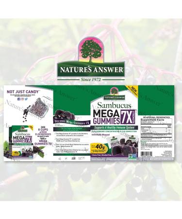 Nature's Answer Sambucus Mega Gummies 7x - 30 Count - Immune Support & Antioxidant Boost - Buy Online on GoSupps.com