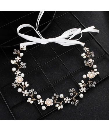 Women's Floral Wreath Crown & Wrist Band Set | Flower Headband for Weddings & Events - Buy Online on GoSupps.com