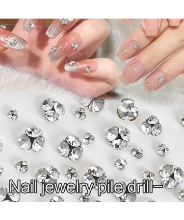 Fashion Nail Rhinestones White Crystal Nail Nail Clear Nails Art Nails Art for Women Nail Rhinestones Clear Nail White Nail Crystal Nails Art Decoration 6mm - Buy Online on GoSupps.com