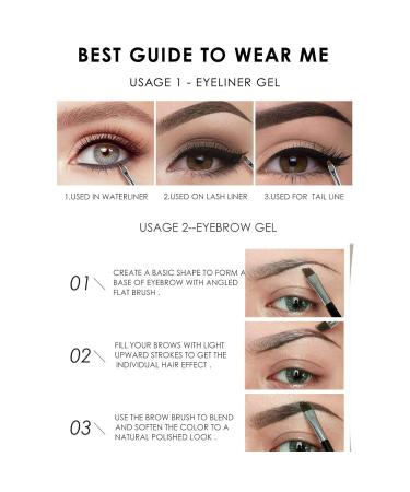 2pcs Waterproof Eyebrow Eyeliner Cream - Long-Lasting Anti-Smudge Tint Gel & Highlight Color Paste - Buy Online on GoSupps.com