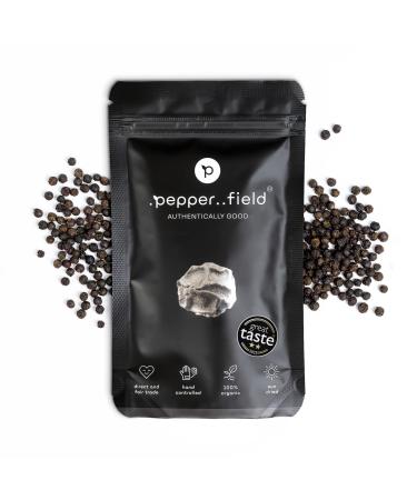 .pepper..field Black Kampot Pepper 50g - Black Pepper Grain - Real Black Pepper from Kampot, Cambodia PGI - Whole Black Peppe