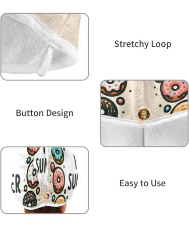 Cute Color Dots Hair Towel 2 Pack | Super Absorbent Quick Dry Turbans for Women & Girls - Perfect for Effortless Hair Drying - Buy Online on GoSupps.com