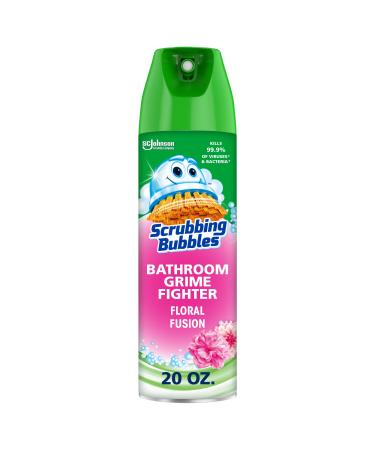 Scrubbing Bubbles Bathroom Grime Fighter Bathroom Disinfectant Aerosol Floral Fusion 20 oz