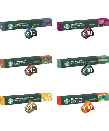  STARBUCKS STARBUCKS Discovery Pack Variety by Nespresso Coffee Capsules of all roast types 6 x 10 (60 Capsules) - Exclusive - Buy Online on GoSupps.com