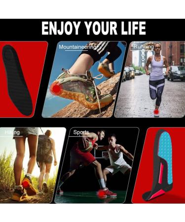 High Impact Athletic Sports Insoles | USA Technology 2022 | Unisex | M 8.5-10 / W 9.5-10.5 | Black - Buy Online on GoSupps.com