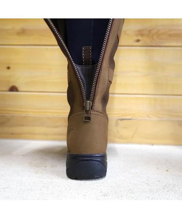 One Stop Equine Shop BasEQ Lindsey Women's Back Zip Lifestyle Boots 7 Brown - Premium Equestrian Footwear - Buy Online on GoSupps.com