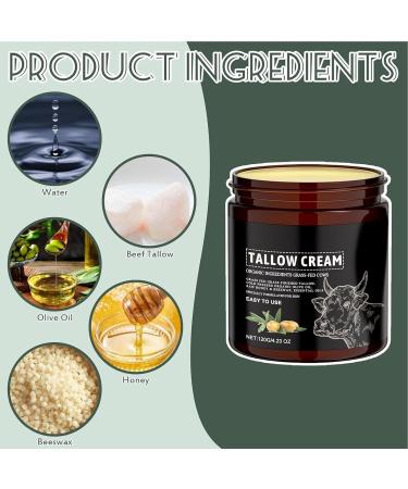  LearnLyrics Sebum cream beef sebum cream 120g organic face cream from grass-fed animals sebum balm women's body butter raw honey skincare - Buy Online on GoSupps.com