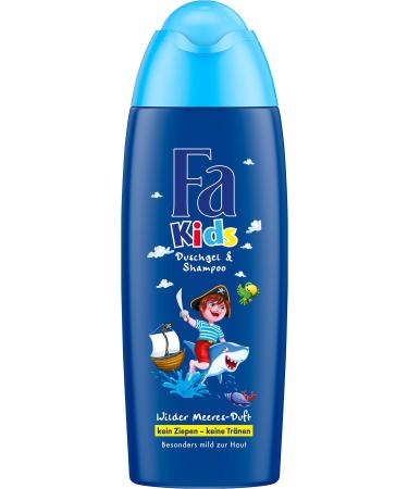Fa 6 x 250ml Wild Sea Scent Kids Shower Gel & Shampoo