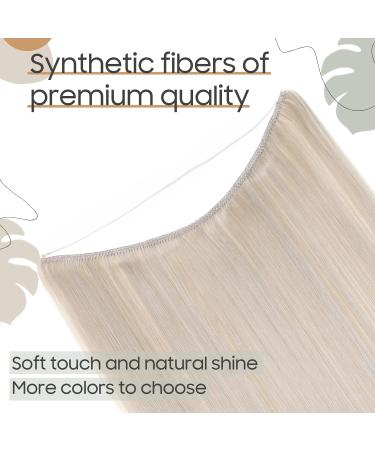 20 Inches Straight Hair Extensions Secret Headband No Clip Easy Invisible Crown Wire in Hair Extensions Hairpiece for Women Ash blonde mix silver grey Ash blonde mix silver grey 20 Inch - Buy Online on GoSupps.com