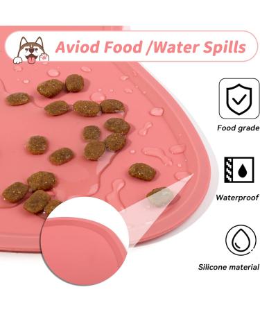 Cat Food Mat Non Slip Cat Dog Bowl Mat Silicone Cat Dog Feeding Mat Stop Food Water Spills Pet Food Mat Waterproof Cat Dog Mat for Floors (44 * 25.5CM Pink) - Buy Online on GoSupps.com