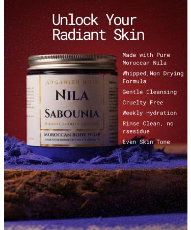 Nila Sabounia made with Pure Moroccan Nila and Argan Oil Luxurious Home Spa (Hammam) Experience for all skin types. - Buy Online on GoSupps.com