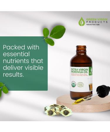 Organic Moringa Oil Bundle Cold Pressed Extra Virgin 100% Pure Food Grade 4oz Full Size + 1oz Travel Bottle Deep Moisturizing Anti-Aging Multi-Purpose Skin & Hair Oil - Buy Online on GoSupps.com