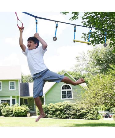 BeneLabel 2pc Ninja Obstacle Course for Kids - Hanging Obstacles with Safety Carabiners and Monkey Bars - Buy Online on GoSupps.com