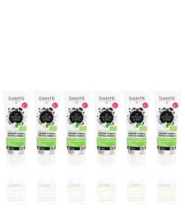 SANTE Toothpaste Vitamin B12 (6 x 75 ml) sage and lemon flavor organic toothpaste vegan fluoride-containing natural cosmetics