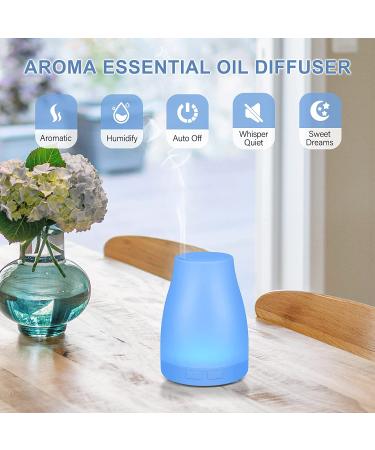 Homeweeks 300ml Colorful Essential Oil Diffuser | Adjustable Mist Mode | Auto Off Aroma Diffuser | for Bedroom/Office/Trip - Buy Online on GoSupps.com