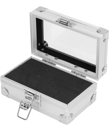 Nail Drill Bits Container Nail Drill Bits Holder Dustproof Multi-hole Transparent Flip Cover Locking Design for Salon (Silver) - Buy Online on GoSupps.com