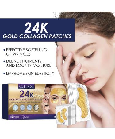 Buy 24k Gold Collagen Forehead & Eye Patches | Anti-Wrinkle Anti-Aging Firming & Moisturizing | International Shipping Available - Buy Online on GoSupps.com