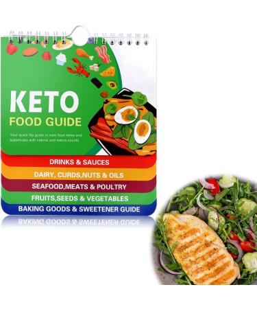 Keto Food Cheat Sheet Magnetic Cookbook Booklet Keto Recipe Book Planning Tool Chart Weight Loss Low Carb Ketogenic Meal Plan Recipes Fridge Reference Guide for Vegetable Meals Fruits - Buy Online on GoSupps.com