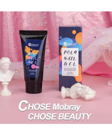 Mobray Poly Nail Gel Pink 60 ML - Acrylic Builder Gel for Nail Extensions - Natural Color Enhancement - Ideal for Beginners and Professionals - Pink 207 - Buy Online on GoSupps.com