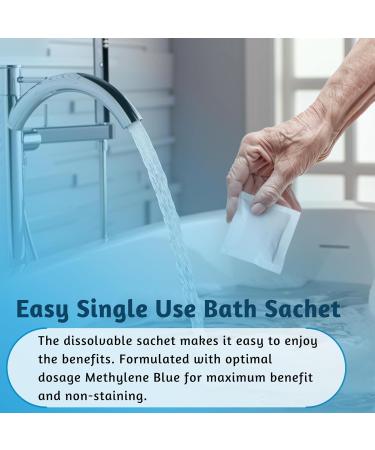 Methylene Blue Age Defying Bath Serum | Anti-Aging Bath Supplement | 10 USP Grade Sachets for Fragile Skin - Buy Online on GoSupps.com
