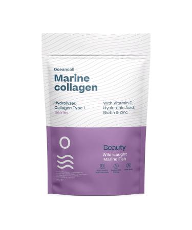 Marine Collagen with Hyaluronic Acid Vitamin C Biotin and Zinc | Hydrolyzed Peptides | Amino Acids Skin Hair Nail Tendons and Ligaments | Forest Fruit Flavor 348g | 60 Doses