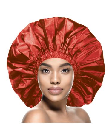 Donna Jumbo Satin Shower & Conditioning Cap 1pc for Women  Curly Hair  Roller Sets  Crochet Hairstyles  Elastic Band Waterproof Shower Cap Jumbo Rose Shower Cap Jumbo