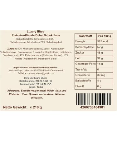 LUXURY Dubai Chocolate (210g) Handmade with Belgium Chocolate Dubai Kadayif Chocolate & Pistachio Dubai Chocolate Dubai - Buy Online on GoSupps.com