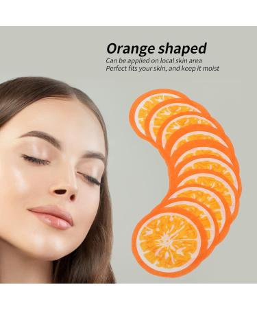 Orange Face Mask Sheets - 10pcs Pure Cotton DIY Extra Coverage Boost Absorption for Radiant Skin - Buy Online on GoSupps.com