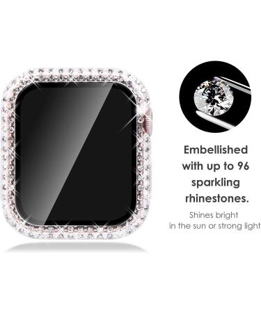 KADES Compatible for Bling Apple Watch Protective Case with Built-in Screen Protector for Apple Watch 40mm iWatch Series SE SE2022 6 5 4 (40mm Clear) Clear 40mm - Buy Online on GoSupps.com