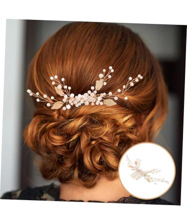 ABOOFAN Decor Hair Accessories Hair Clips Hair Barrettes Wedding Elegant Headdress Wedding Party Headdress Wedding Pearl Hair Pin Hair Side Comb Wedding Hair Pin Hair Comb Prom Bride Metal - Buy Online on GoSupps.com